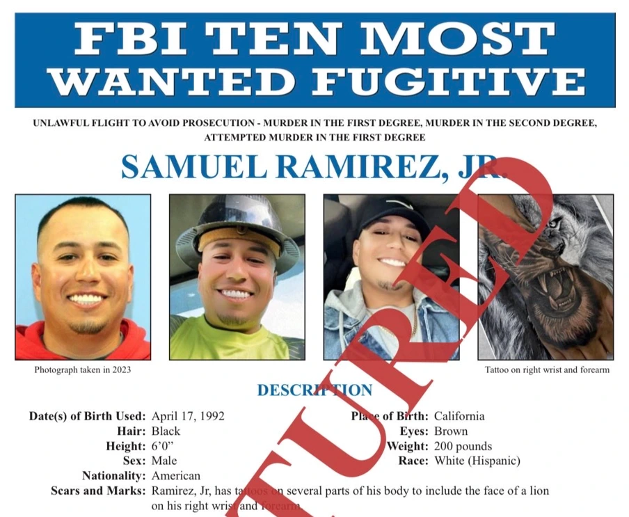 Detienen en Sinaloa a Samuel Ramírez Jr., uno de los 10 más buscados por el FBI