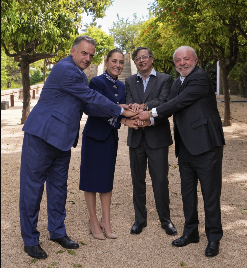 Sheinbaum en Barcelona aboga por Cuba y Cristina Kirchner