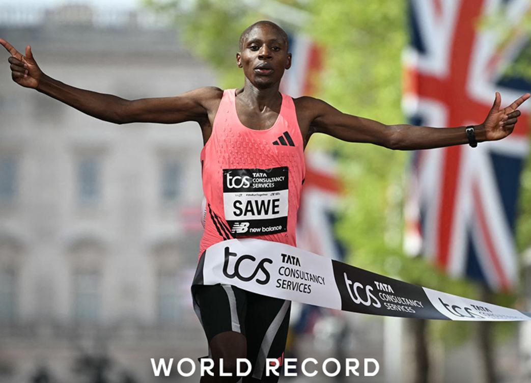 El keniano Sabastian Sawe deja su huella en la historia al romper la barrera de dos horas en maratón
