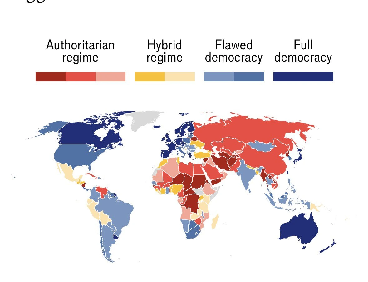 México cae 10 lugares en ranking global de democracia y se consolida como “régimen híbrido”