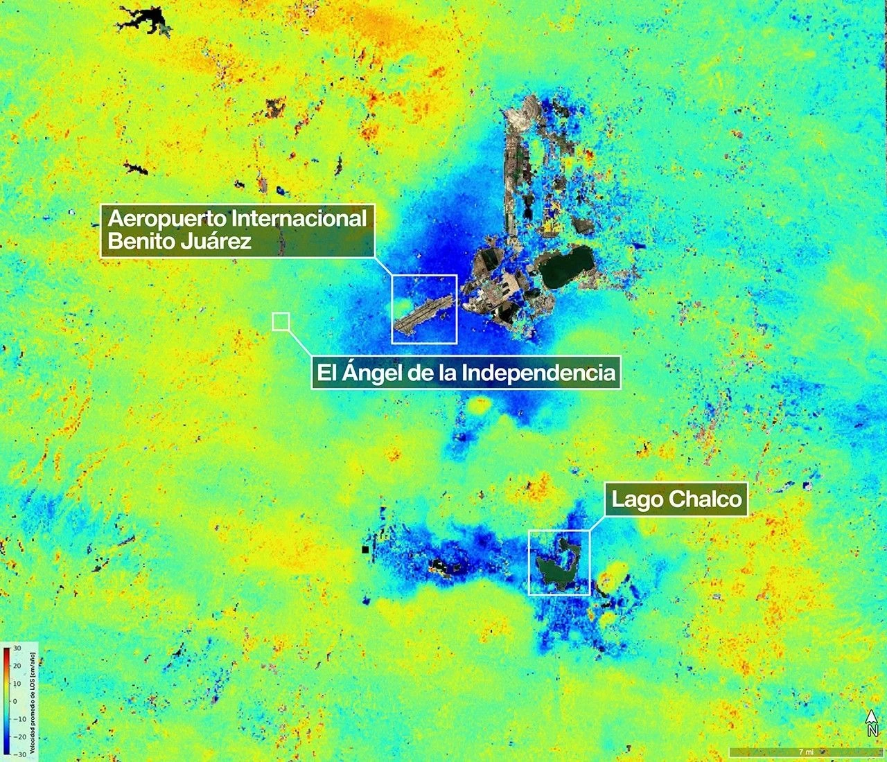 CDMX, la capital que más se hunde en el mundo; NASA capta fenómeno desde el espacio