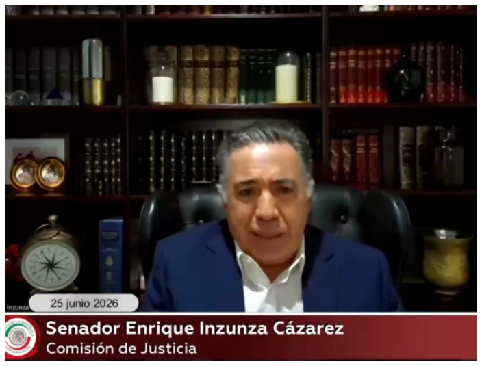 Tras 58 días ausente, Inzunza reaparece (de forma virtual) en sesión del Senado