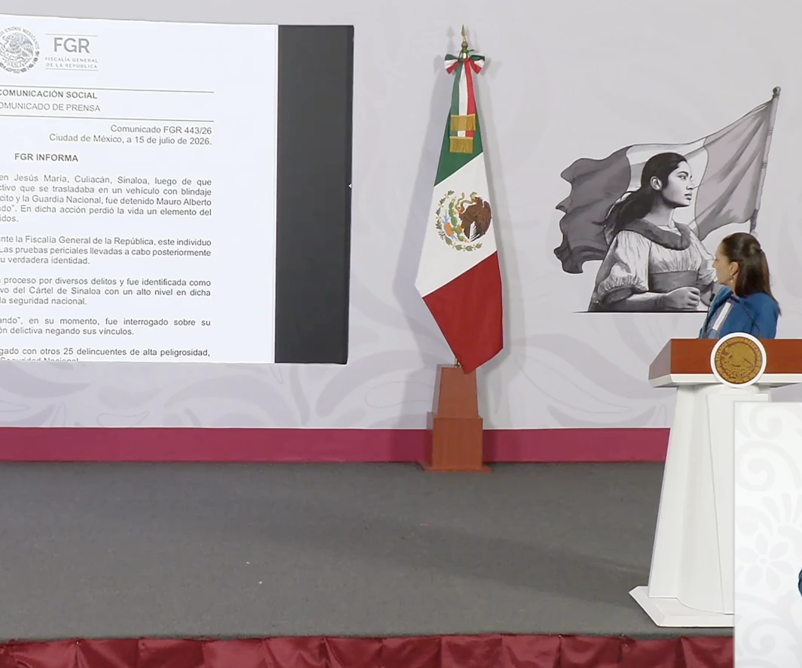 Avala Sheinbaum la entrega del piloto; la decisión la tomó el CNS tras una investigación "muy exhaustiva", dice