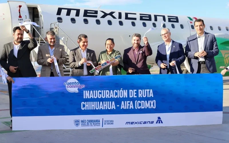Chihuahua fortalece su conectividad aérea con nueva ruta de Mexicana al AIFA