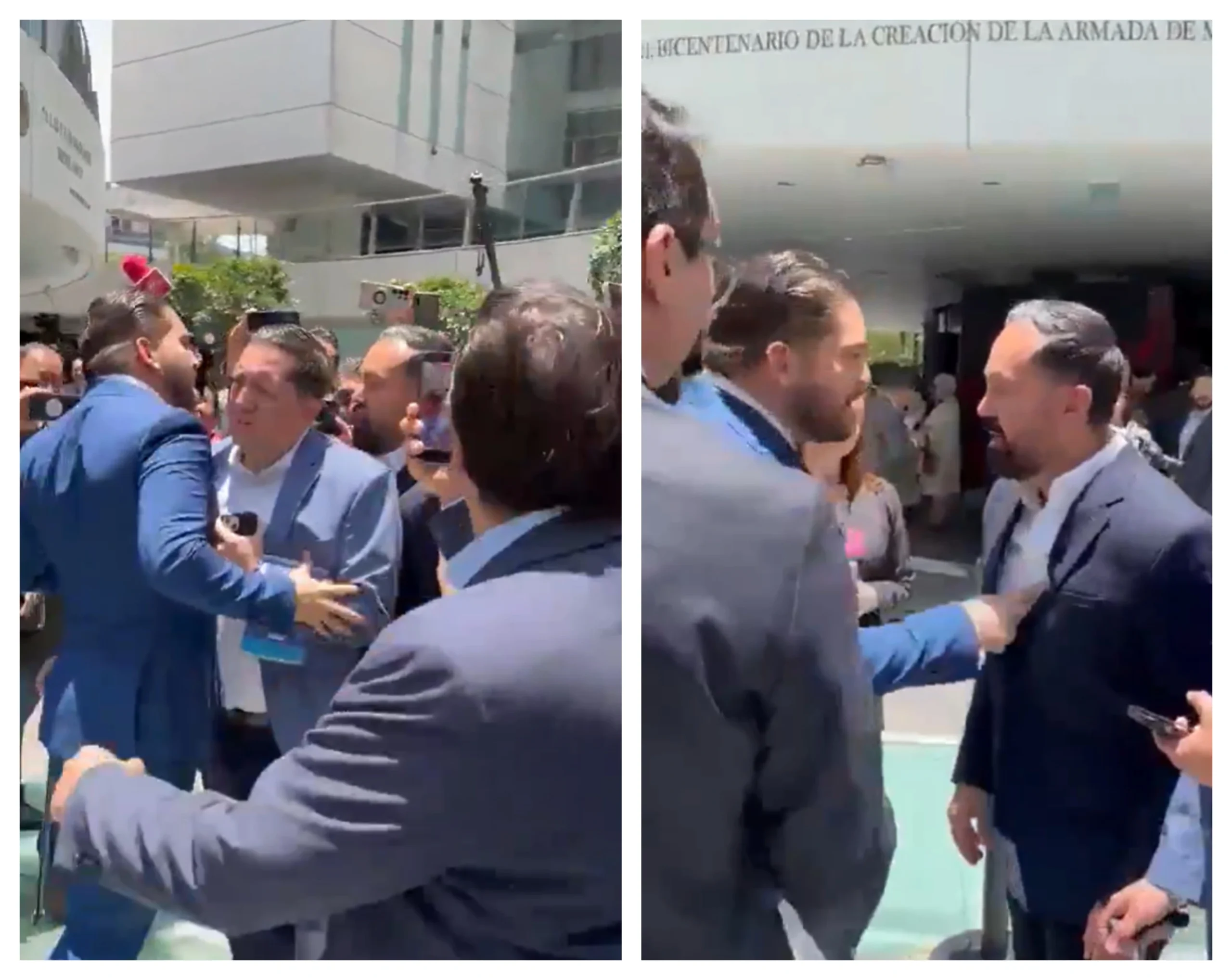 A gritos y manotazos se confrontan diputados en el Senado