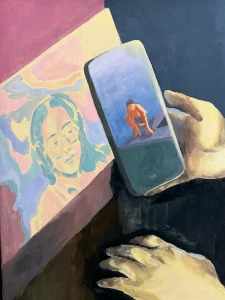 Marisol Ocádiz/ Convivencias/ Acrílico sobre tela/ 40 x 50 cm/ 2025