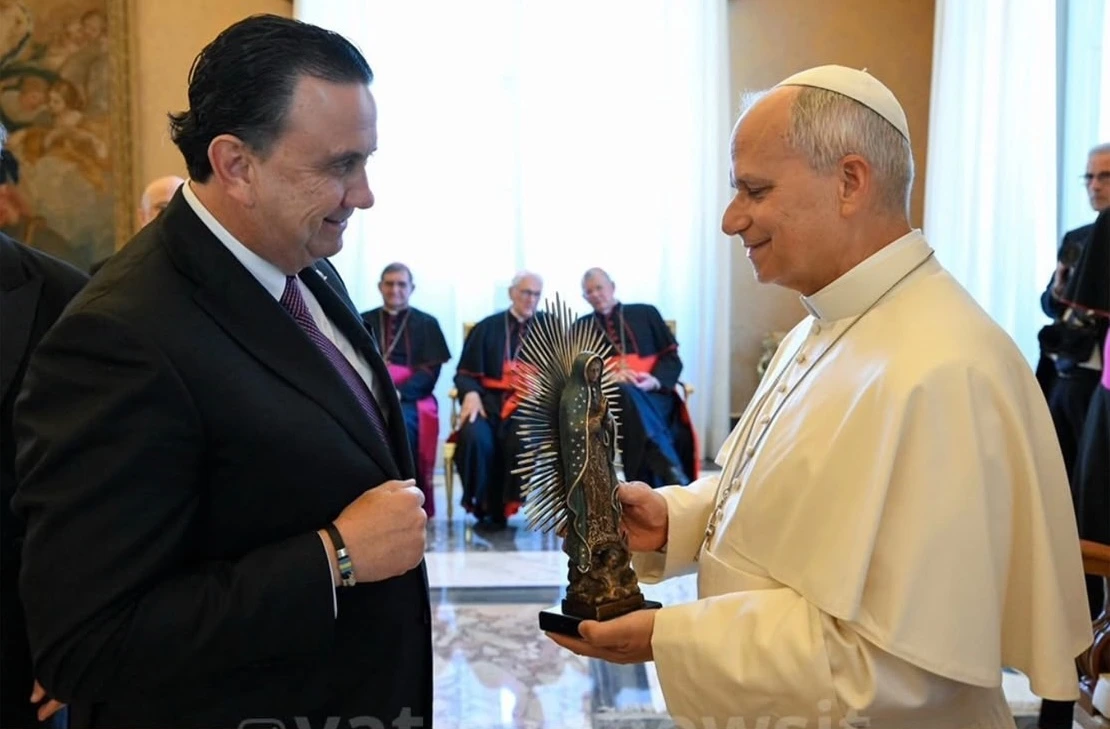 Conversa presidente de COPARMEX, Juan José Sierra, con el Papa León XIV