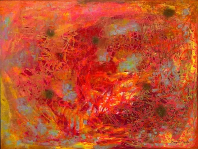 Margarita Morales/ Cartografía del color 2/ Acrílico sobre tela, 90 x 120 cm/ 2022-25