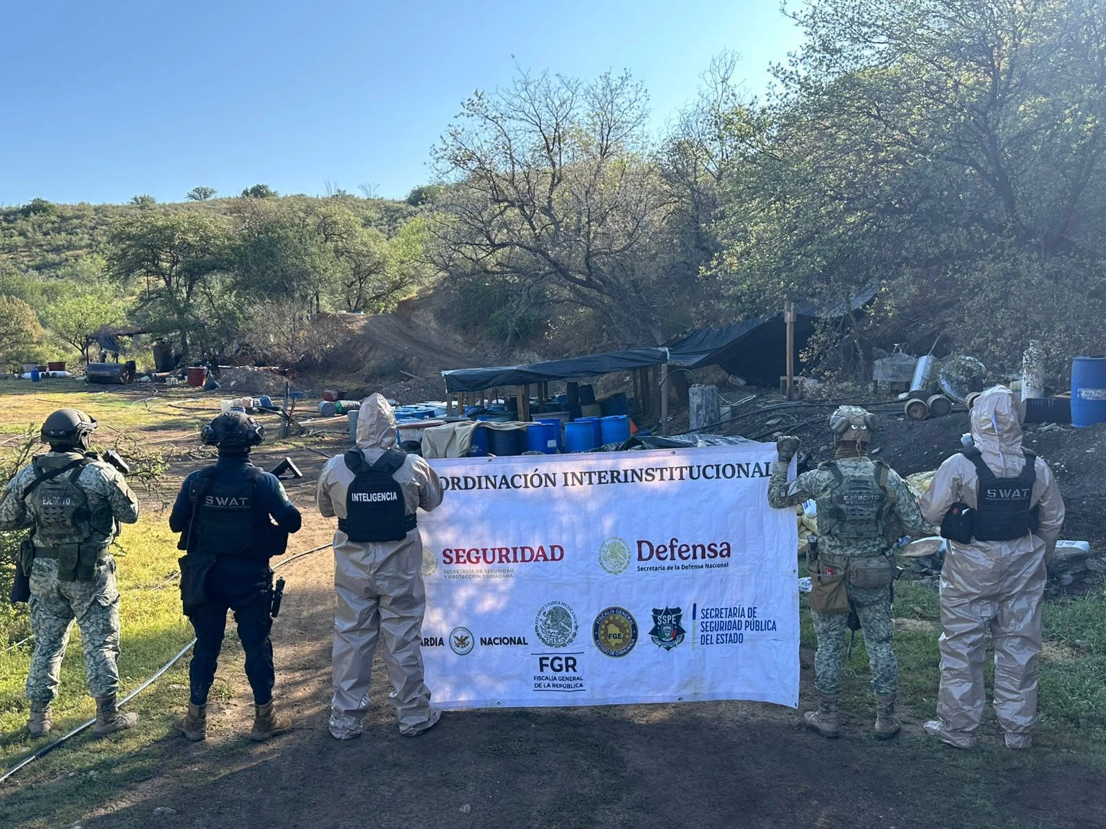 Aseguran en Parral un narcolaboratorio con capacidad para producir hasta 100 mil dosis diarias de cristal